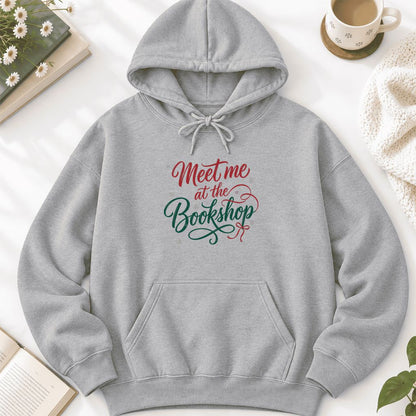 Meet Me At The Bookshop Softstyle Hoodie | Christmas Reader Gift Sport Grey