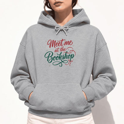 Meet Me At The Bookshop Softstyle Hoodie | Christmas Reader Gift Sport Grey