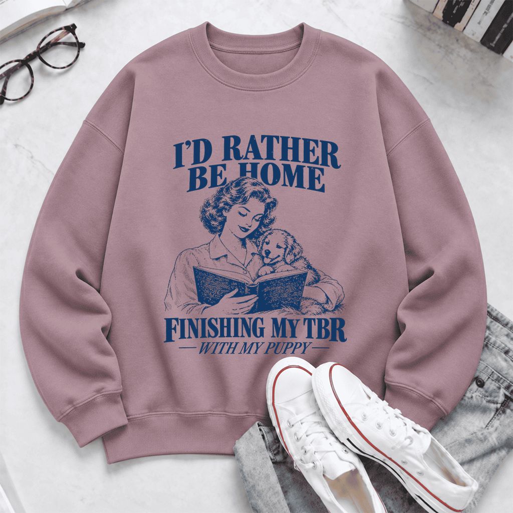 Be Home Finishing My TBR With My Puppy Softstyle Sweatshirt | Reader Gift Paragon