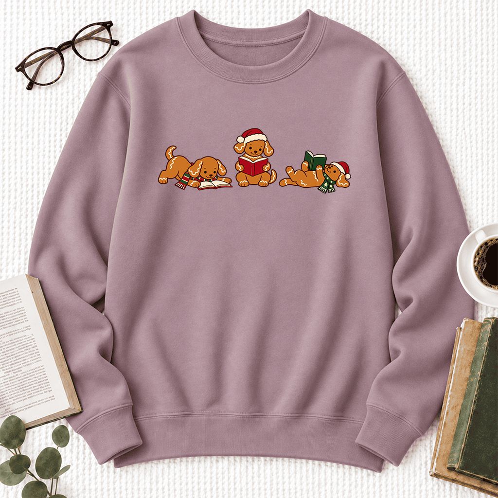 Golden Retriever Gingerbread Trio Softstyle Sweatshirt | Christmas Reader Gift Paragon
