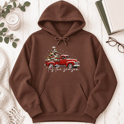 Tis The Season Softstyle Hoodie | Christmas Book Lover Gift Cocoa