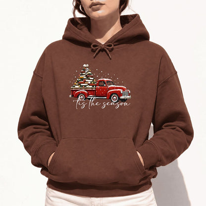 Tis The Season Softstyle Hoodie | Christmas Book Lover Gift Cocoa