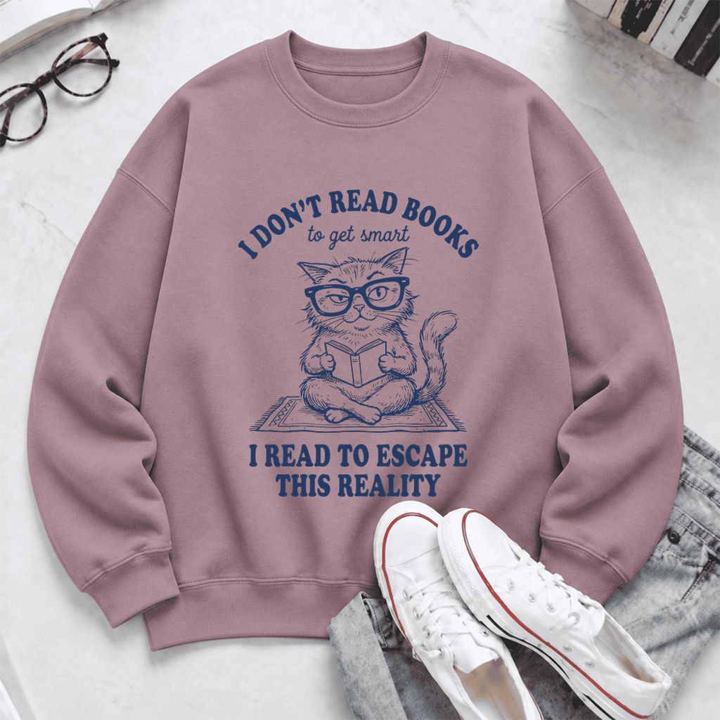 I Don't Read Books To Escape This Reality Softstyle Sweatshirt | Book Lover Gift Paragon