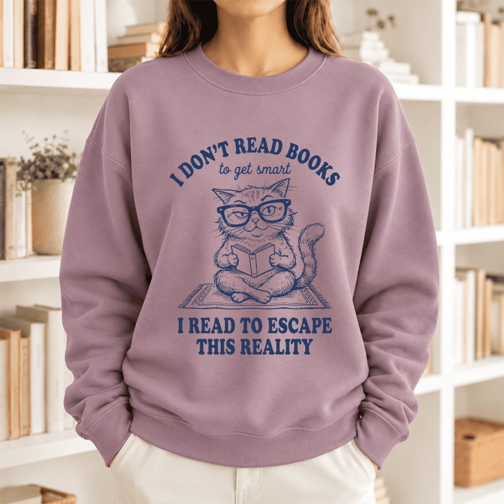 I Don't Read Books To Escape This Reality Softstyle Sweatshirt | Book Lover Gift Paragon