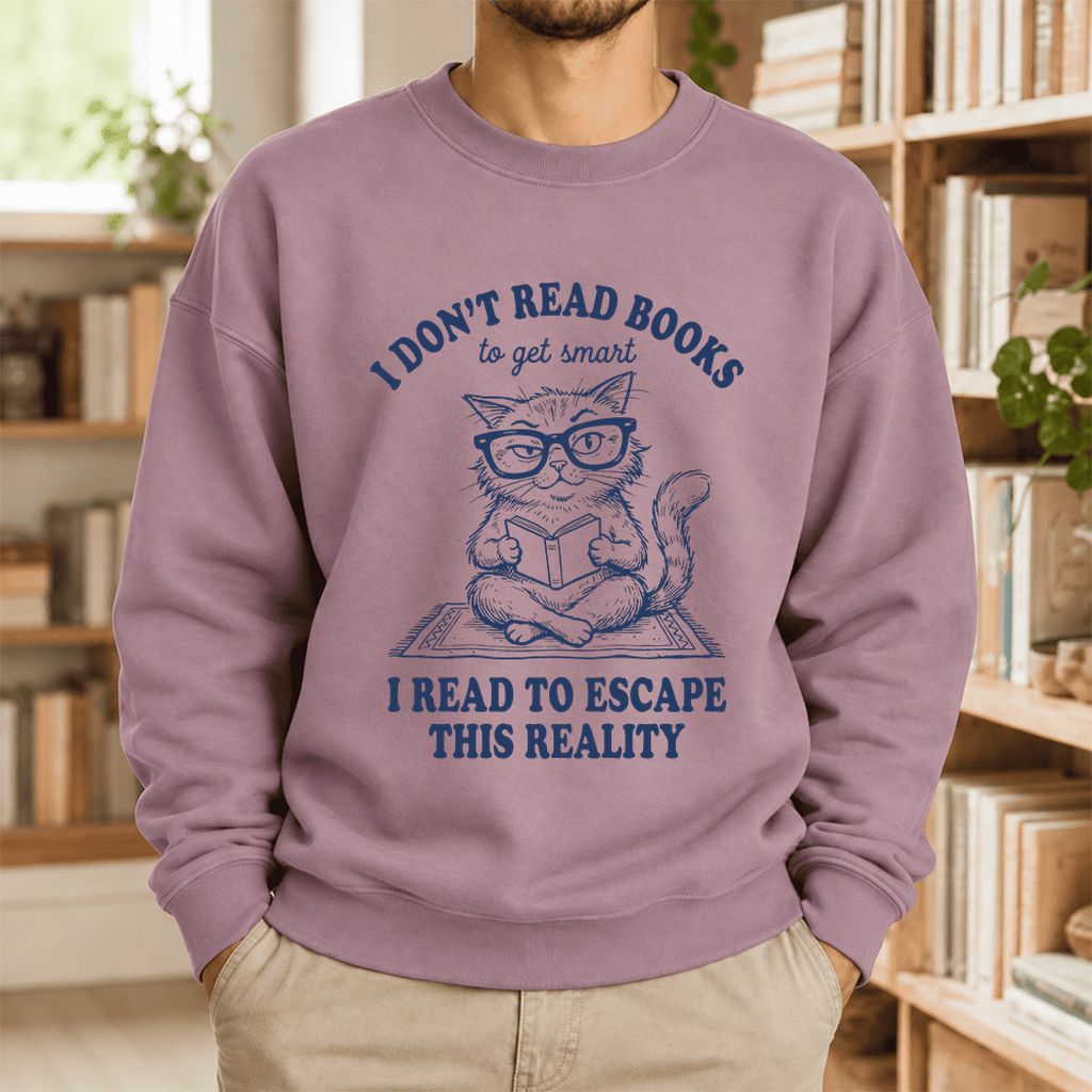 I Don't Read Books To Escape This Reality Softstyle Sweatshirt | Book Lover Gift Paragon