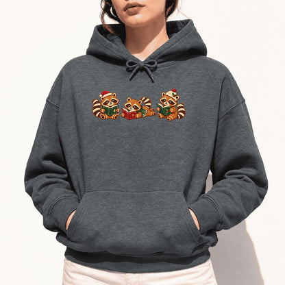 Cozy Christmas Cats Softstyle Hoodie | Holiday Reader Gift Dark Heather