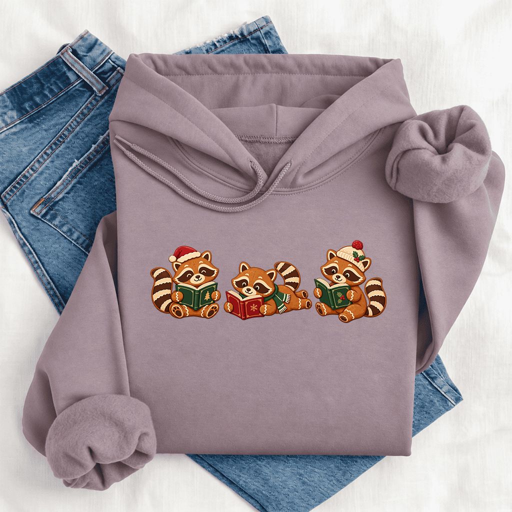 Cozy Christmas Cats Softstyle Hoodie | Holiday Reader Gift Paragon