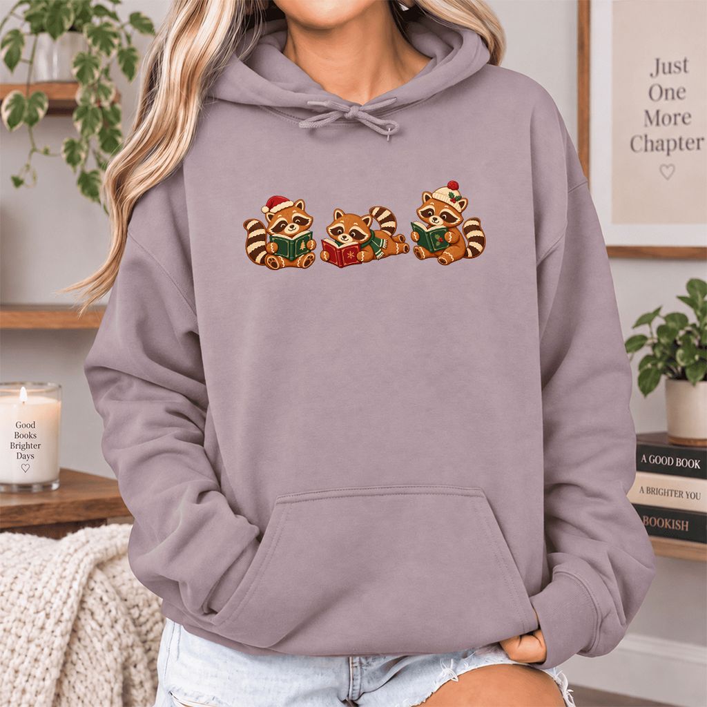 Cozy Christmas Cats Softstyle Hoodie | Holiday Reader Gift Paragon