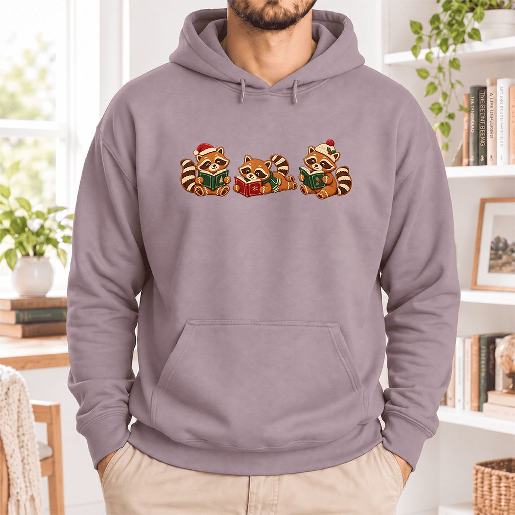 Cozy Christmas Cats Softstyle Hoodie | Holiday Reader Gift Paragon