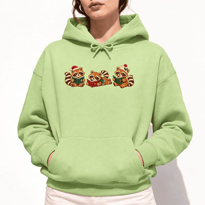 Cozy Christmas Cats Softstyle Hoodie | Holiday Reader Gift Pistachio