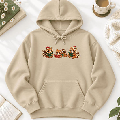 Cozy Christmas Cats Softstyle Hoodie | Holiday Reader Gift Sand