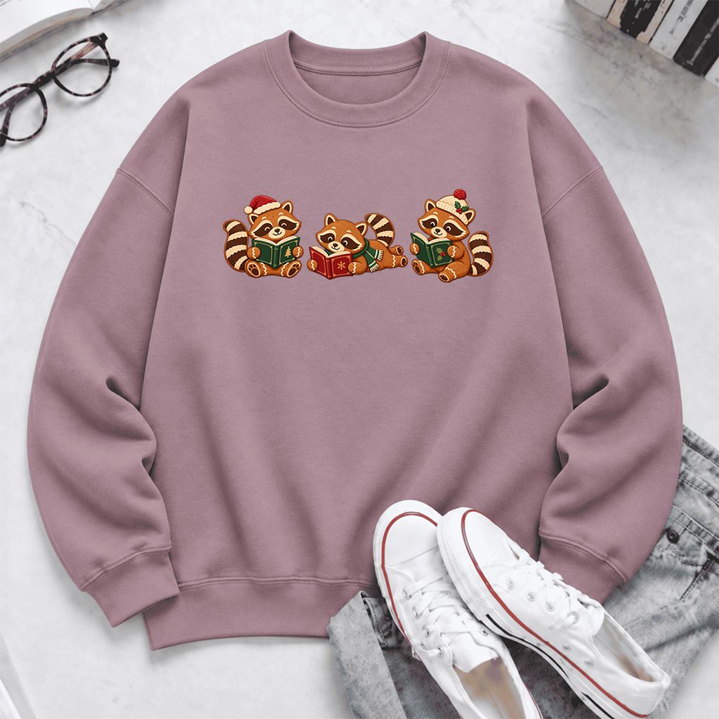 Cozy Christmas Cats Softstyle Sweatshirt | Holiday Reader Gift Paragon