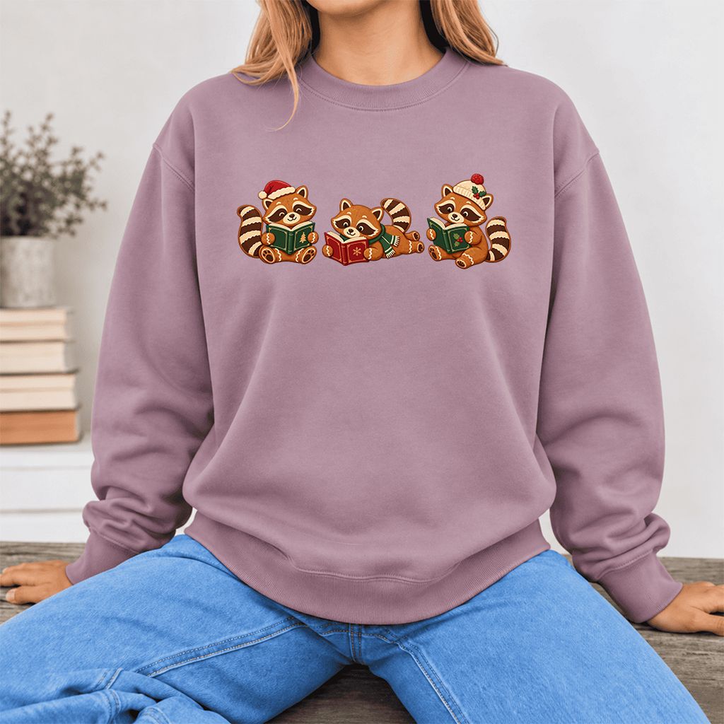 Cozy Christmas Cats Softstyle Sweatshirt | Holiday Reader Gift Paragon