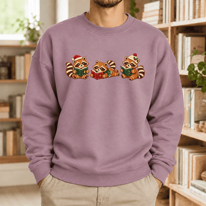 Cozy Christmas Cats Softstyle Sweatshirt | Holiday Reader Gift Paragon