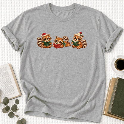 Cozy Christmas Cats Ultra-Soft Cotton T-Shirt | Holiday Reader Gift Athletic Heather