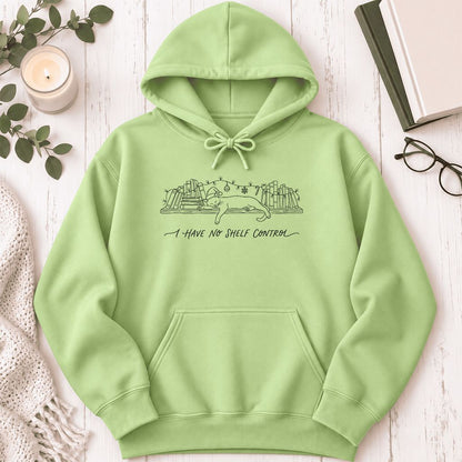 I Have No Shelf Control Softstyle Hoodie | Christmas Book Lover Gift Pistachio