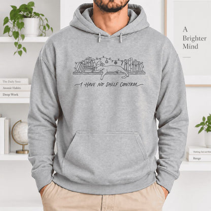 I Have No Shelf Control Softstyle Hoodie | Christmas Book Lover Gift Sport Grey