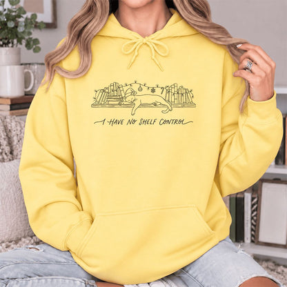 I Have No Shelf Control Softstyle Hoodie | Christmas Book Lover Gift Yellow Haze