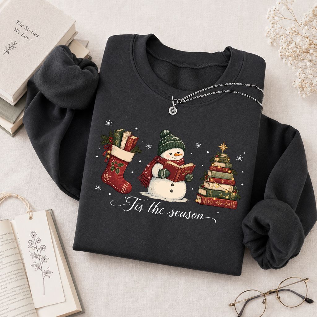 'Tis The Season Printed Sweatshirt | Christmas Gift Dark Heather