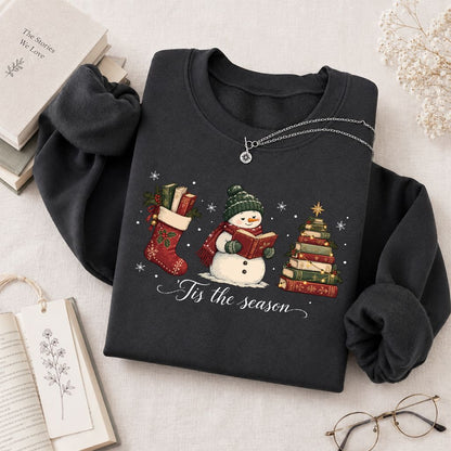 'Tis The Season Printed Sweatshirt | Christmas Gift Dark Heather