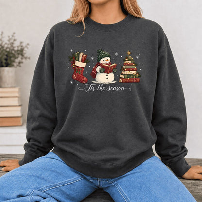 'Tis The Season Printed Sweatshirt | Christmas Gift Dark Heather