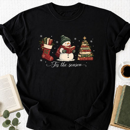 'Tis The Season Printed T-Shirt | Christmas Gift Black