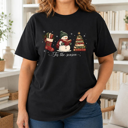 'Tis The Season Printed T-Shirt | Christmas Gift Black