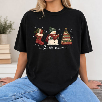 'Tis The Season Printed T-Shirt | Christmas Gift Black