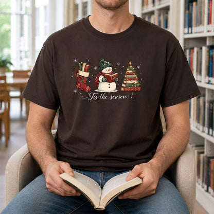 'Tis The Season Printed T-Shirt | Christmas Gift Dark Chocolate
