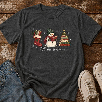 'Tis The Season Printed T-Shirt | Christmas Gift Dark Heather