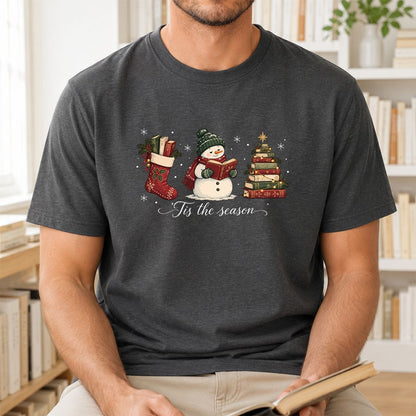 'Tis The Season Printed T-Shirt | Christmas Gift Dark Heather