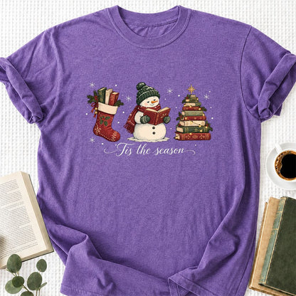 'Tis The Season Printed T-Shirt | Christmas Gift Heather Purple