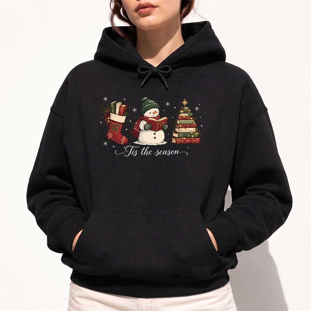 'Tis The Season Softstyle Hoodie | Christmas Gift Black