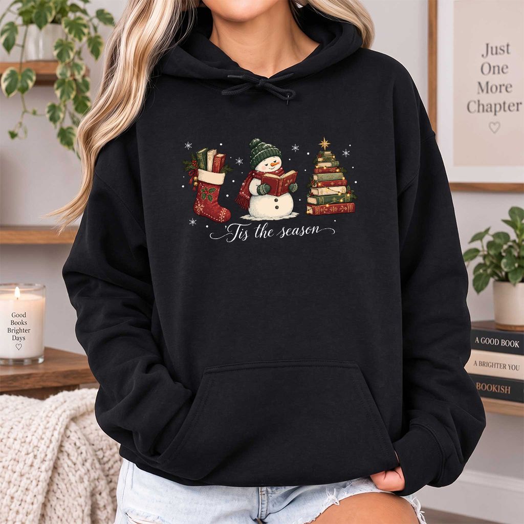 'Tis The Season Softstyle Hoodie | Christmas Gift Black