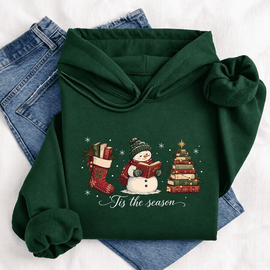'Tis The Season Softstyle Hoodie | Christmas Gift Forest Green