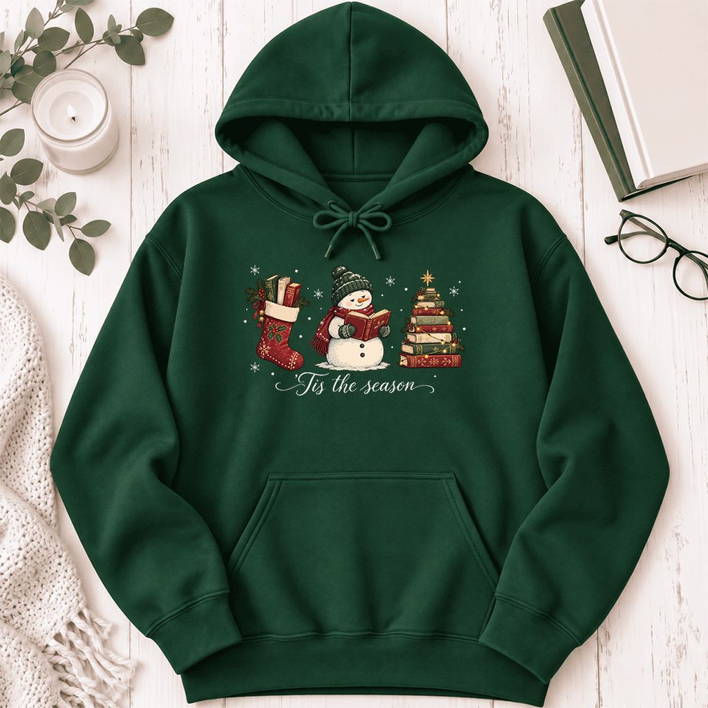 'Tis The Season Softstyle Hoodie | Christmas Gift Forest Green