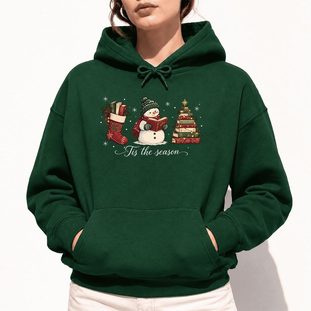 'Tis The Season Softstyle Hoodie | Christmas Gift Forest Green