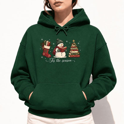 'Tis The Season Softstyle Hoodie | Christmas Gift Forest Green