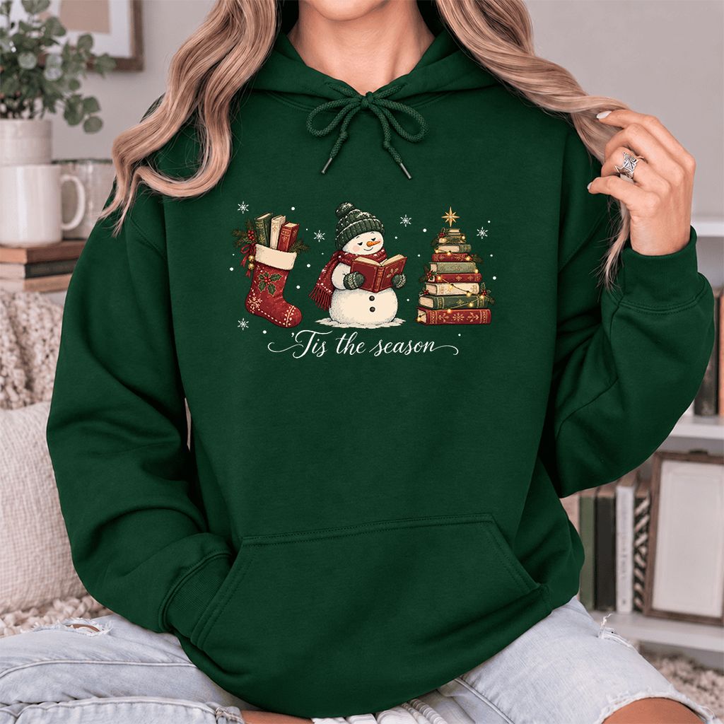 'Tis The Season Softstyle Hoodie | Christmas Gift Forest Green