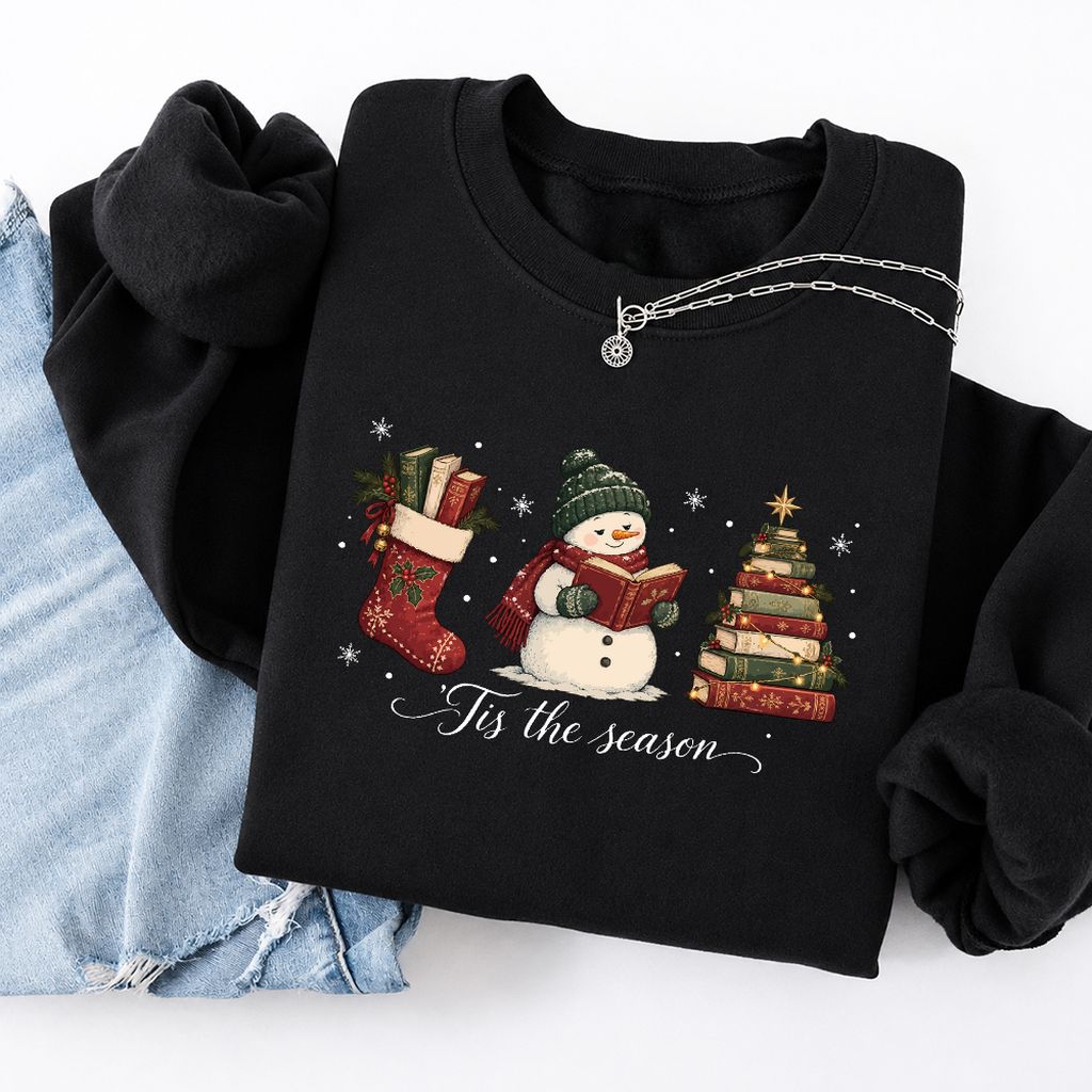 'Tis The Season Softstyle Sweatshirt | Christmas Gift Black
