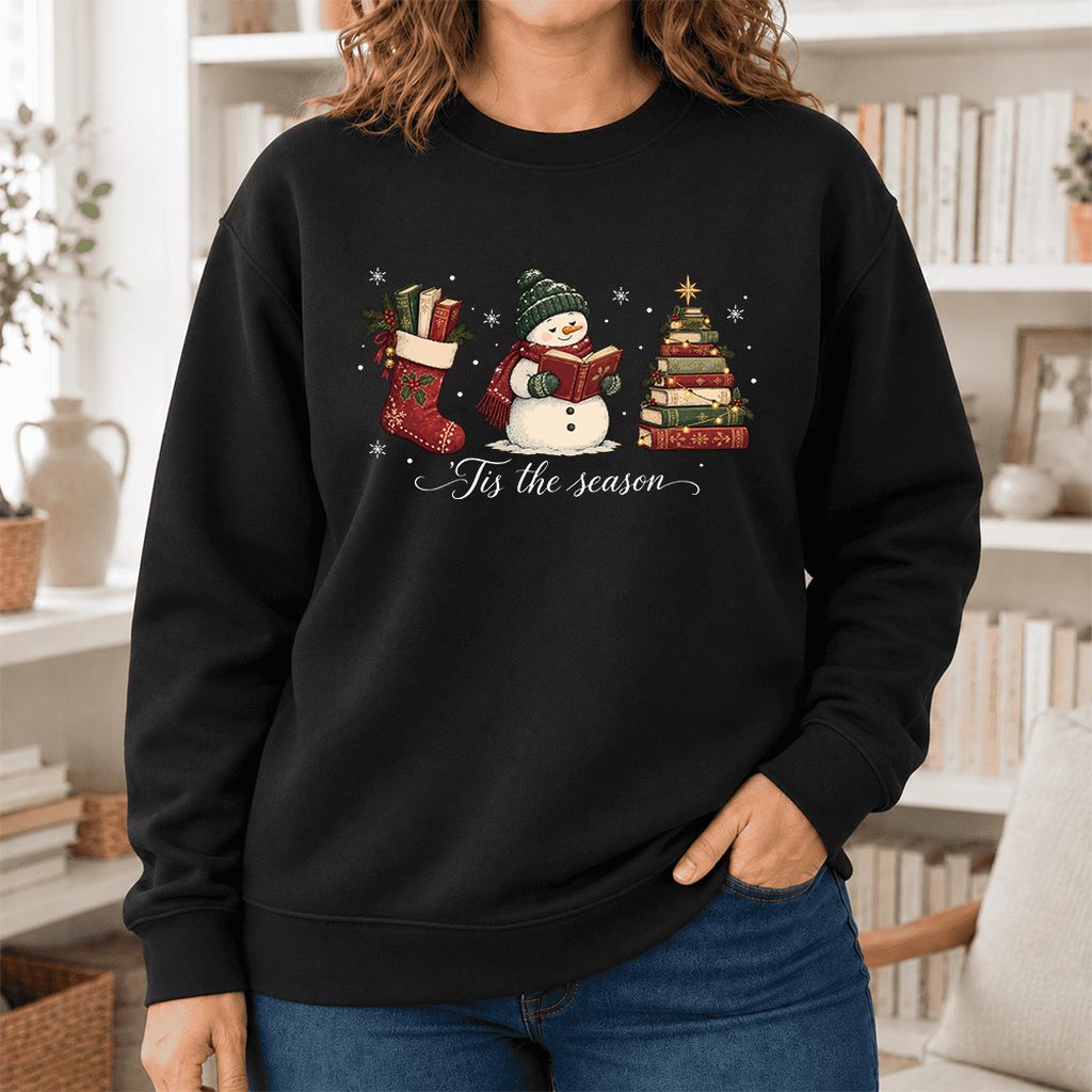 'Tis The Season Softstyle Sweatshirt | Christmas Gift Black
