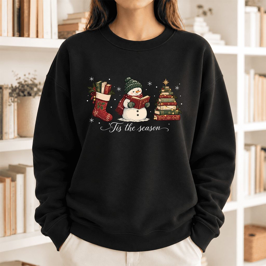 'Tis The Season Softstyle Sweatshirt | Christmas Gift Black