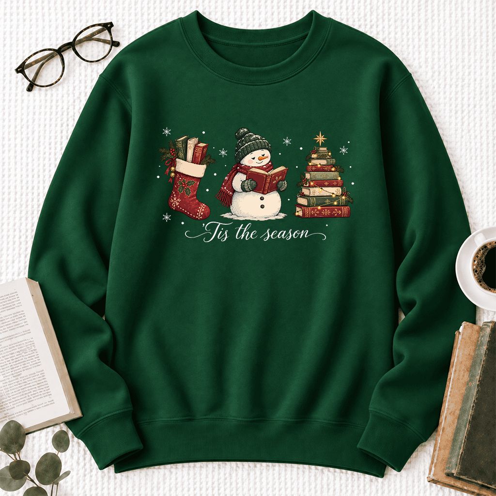 'Tis The Season Softstyle Sweatshirt | Christmas Gift Forest Green