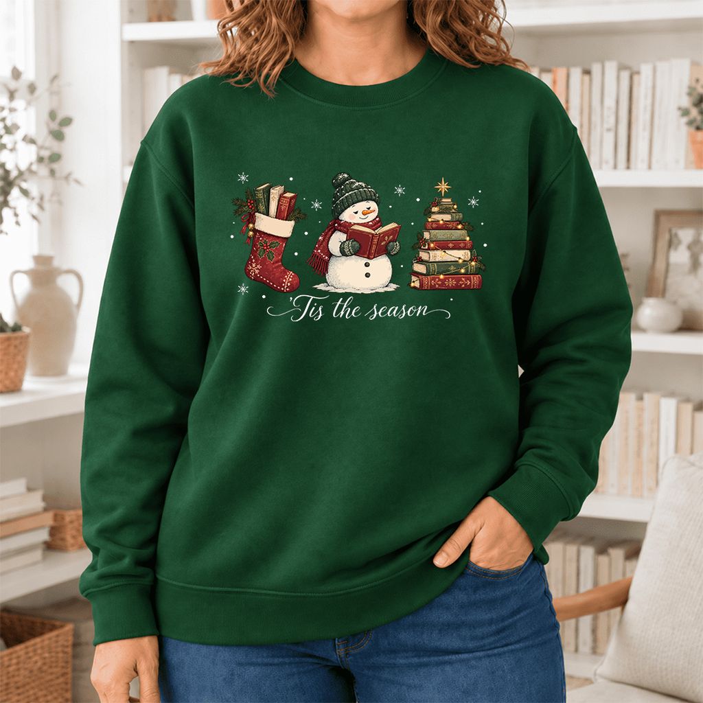 'Tis The Season Softstyle Sweatshirt | Christmas Gift Forest Green