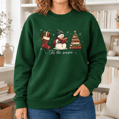 'Tis The Season Softstyle Sweatshirt | Christmas Gift Forest Green