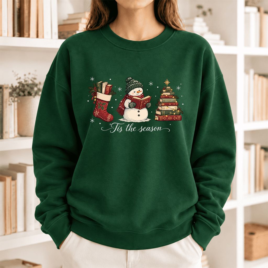 'Tis The Season Softstyle Sweatshirt | Christmas Gift Forest Green