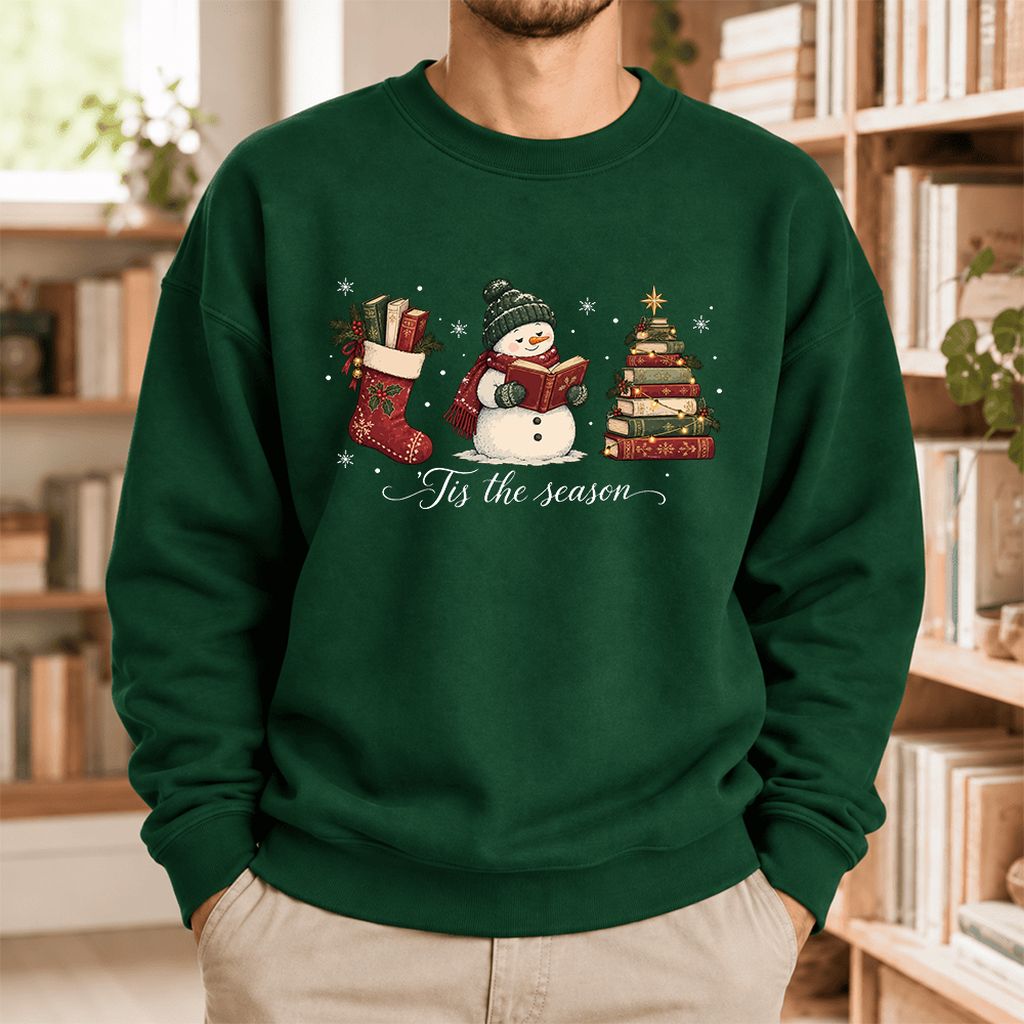 'Tis The Season Softstyle Sweatshirt | Christmas Gift Forest Green