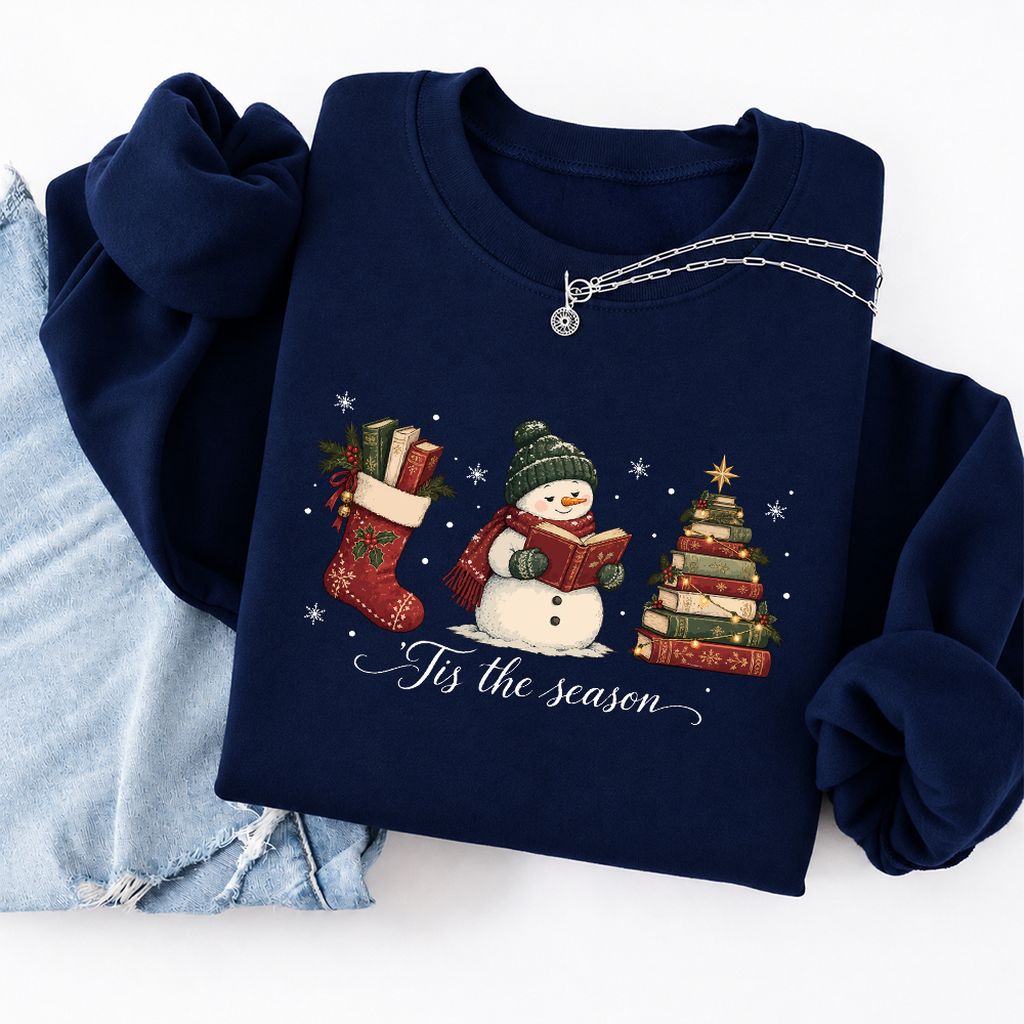 'Tis The Season Softstyle Sweatshirt | Christmas Gift Navy