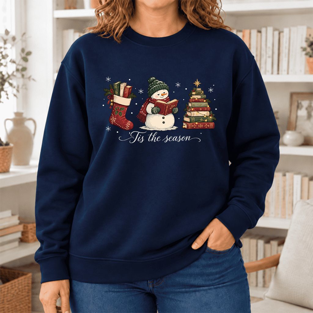 'Tis The Season Softstyle Sweatshirt | Christmas Gift Navy
