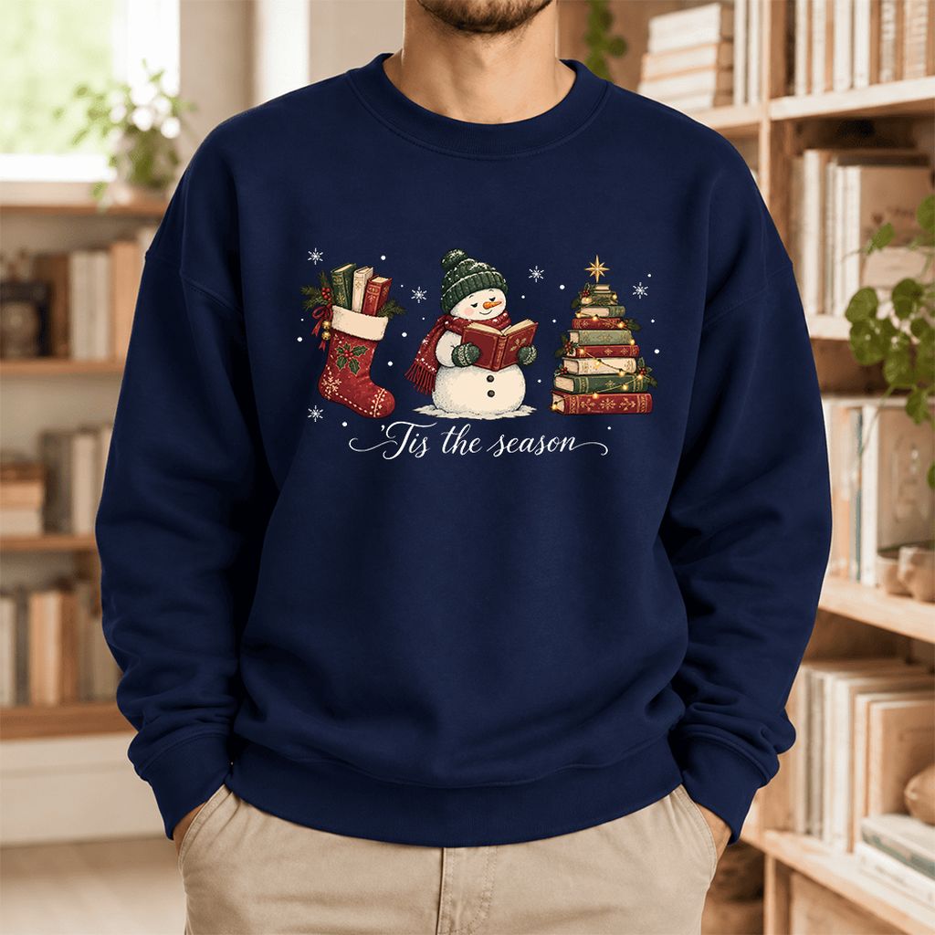 'Tis The Season Softstyle Sweatshirt | Christmas Gift Navy